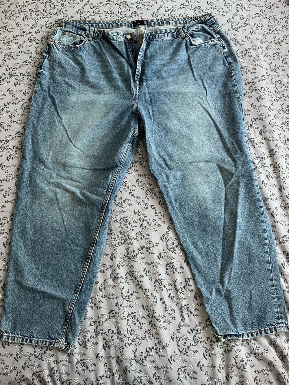 ASOS Curve Light Blue Wide Leg Jeans
